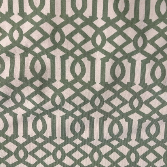 J McLaughlin Green White Lattice Print Catalina Cloth Dress Medium - Picture 7 of 12